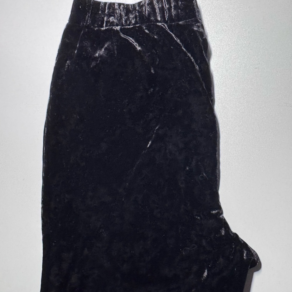 Black Velvet Flare Pants